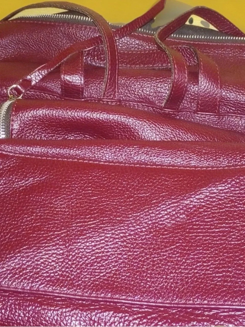 Women's Burgundy Leather Backpack Tote by Gianni Chiarini. The perfect NEUTRAL.